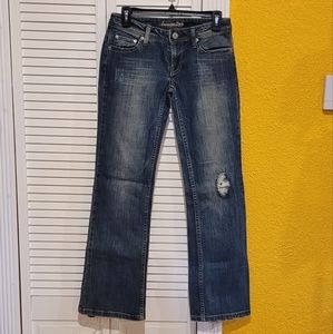 American Eagle y2k Women's Boyfriend Relaxed Flare Jeans size 2 Regular